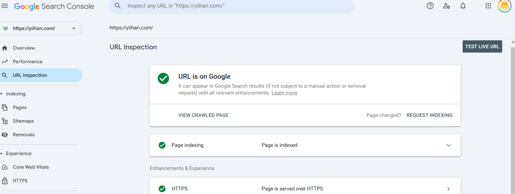 yiihan search console